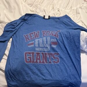 Junk Food Clothing Blue New York Giants Long Sleeve Tee
